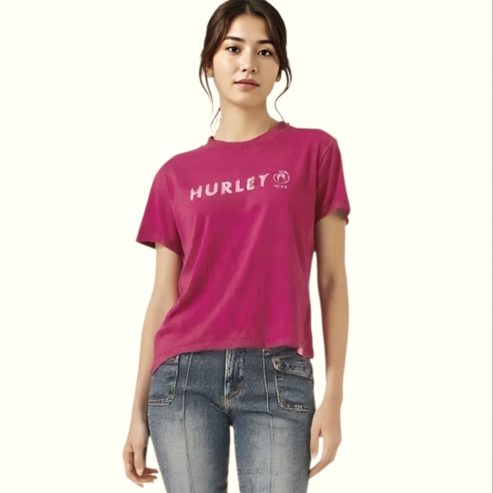 Nwot HURLEY Small Womens T-Shirt 100% Cotton